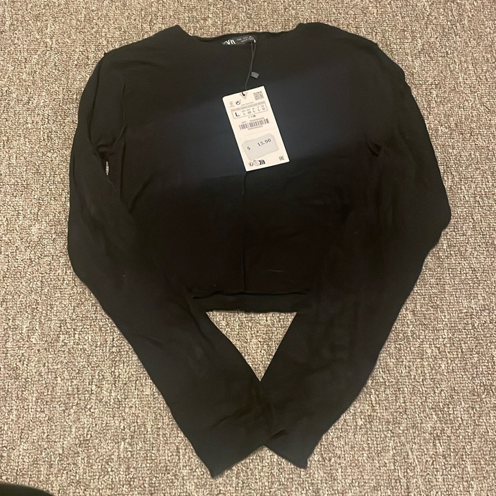 Zara Long sleeve crop top